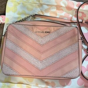Michael Kors Blush Chevron Crossbody Bag